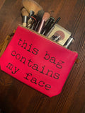 Hot Pink Makeup Bag
