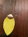 Fringe Suede Leaf Necklace