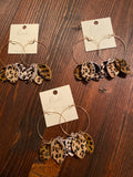 Leopard Print Hoops