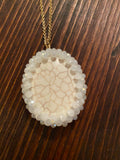 White Bead Stone Necklace